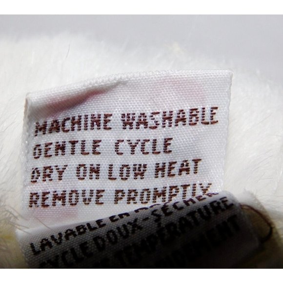 Vintage 1988 Kinder Gund 11" Plush White Rattle Monkey Chimp Stuffed Lovey - Picture 5 of 8